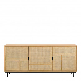 AUGUSTIN Light Oak and Caning Sideboard