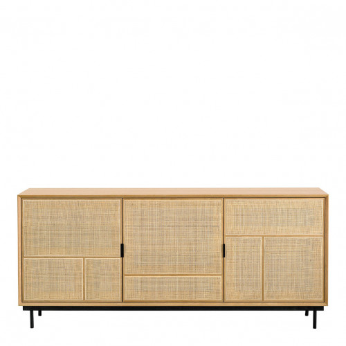 AUGUSTIN Light Oak and Caning Sideboard
