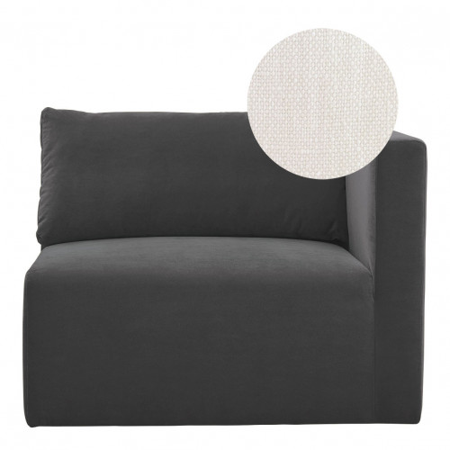 LOU sofa in linen - White - Right module