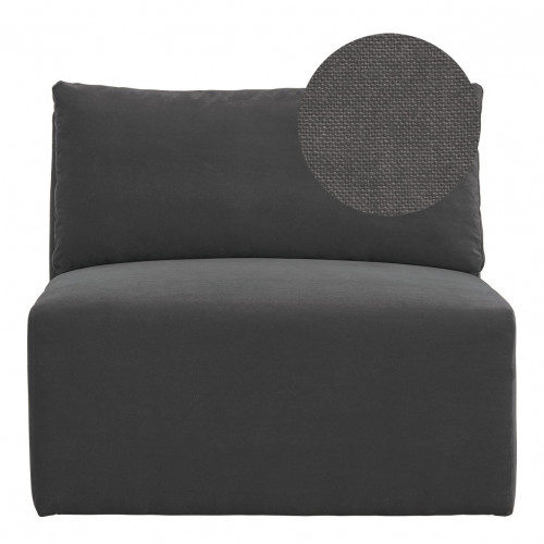 Canapé LOU en lin - Gris foncé - Module central - L. 91.5 cm