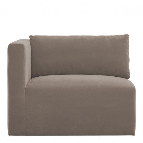 Canapé LOU en velours de coton - Taupe - Module gauche Canapé LOU en velours de coton - Taupe - Module gauche