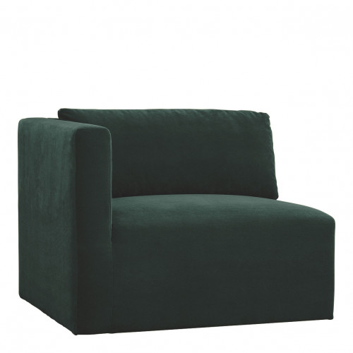 LOU Sofa in cotton velvet - Forest green - Left module