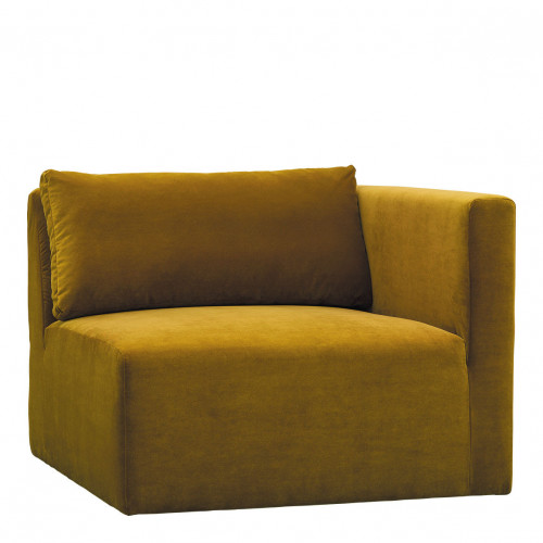 LOU Sofa in Velvet - Saffron - Right Module