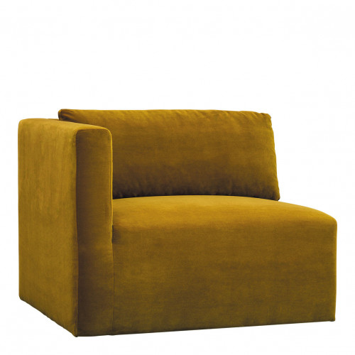 LOU sofa in velvet - Saffron - Left module