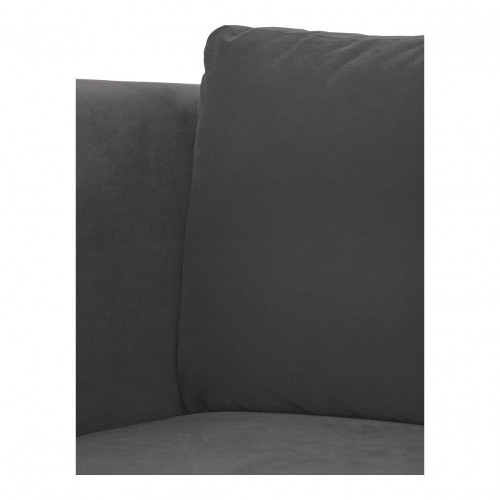 LOU sofa in cotton velvet - Dark grey - Left module