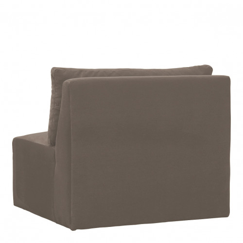 LOU Sofa in Cotton Velvet - Taupe - Central Module - W. 91.5 cm