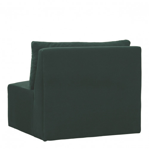 LOU Sofa in cotton velvet - Forest green - Central module - W. 91.5 cm