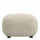 Pouf LISETTE en tissu jacquard de velours - Sable