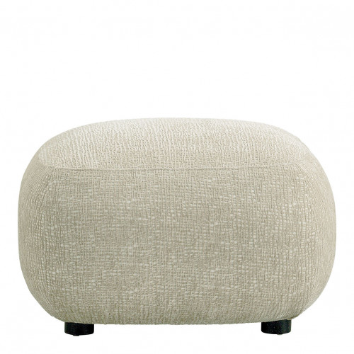 LISETTE Ottoman in velvet jacquard fabric - Sand
