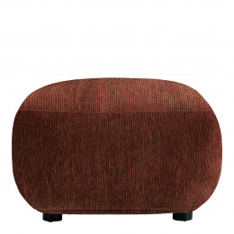 Pouf LISETTE en velours côtelé - Rouge brique