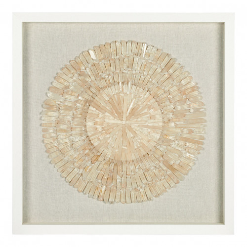 ROSETTE wall decoration in stone - Ecru