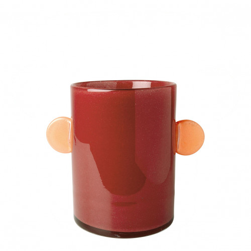 PIPA Vase in Glass - Raspberry