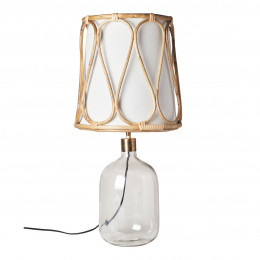 Pied de lampe SUZANNE en verre transparent