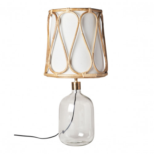 Pied de lampe SUZANNE en verre transparent