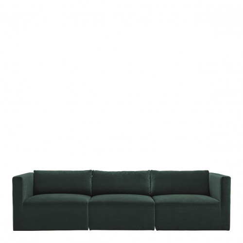 LOU Sofa in cotton velvet - Forest green - Left module