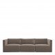 Canapé LOU en velours de coton - Taupe - Module gauche