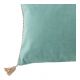 Housse de coussin MATTEO en velours de coton - Bleu aqua - 60 x 40 cm