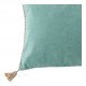 Housse de coussin MATTÉO en velours de coton - Bleu aqua - 60 x 40 cm