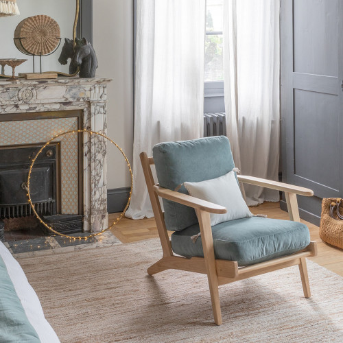 MATTÉO Cotton Velvet and Linen Cushion Cover - White - 60 x 40 cm