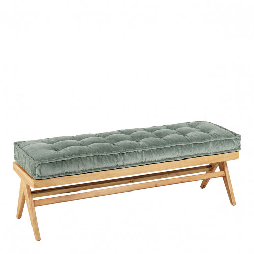 MENA Bench and velvet mattress - Gray green
