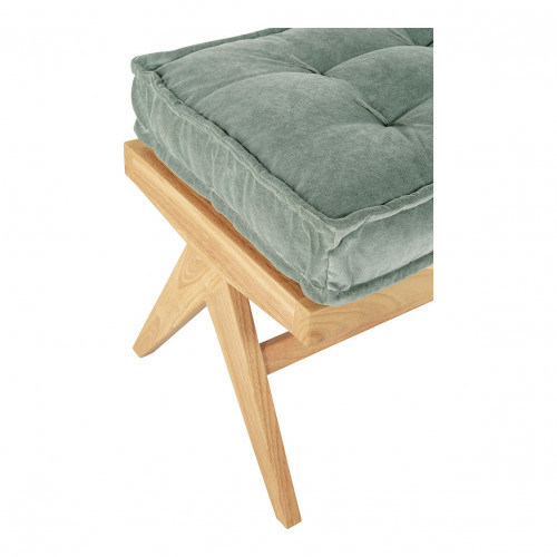 MENA Bench and velvet mattress - Gray green