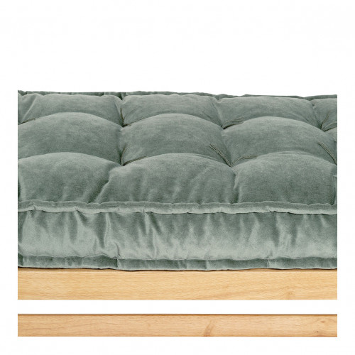 MENA Bench and velvet mattress - Gray green