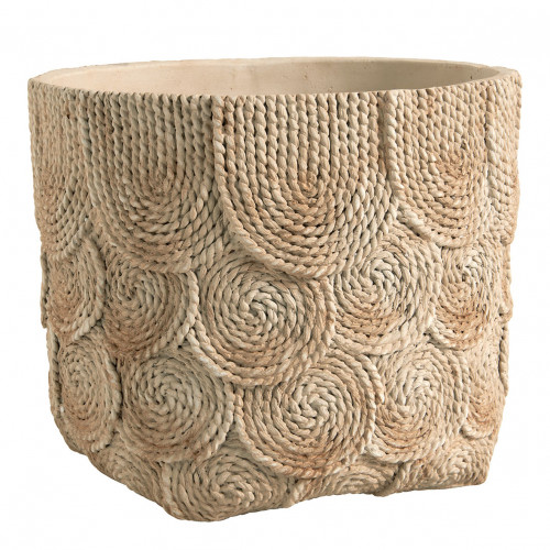 OSA Planter in Cream Cement - Large Size - 31.5 x 31.5 x 26.5 cm