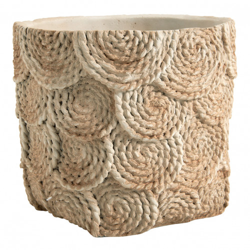 OSA Planter in Cream Cement - Small Model - 21 x 20.5 x 18.5 cm