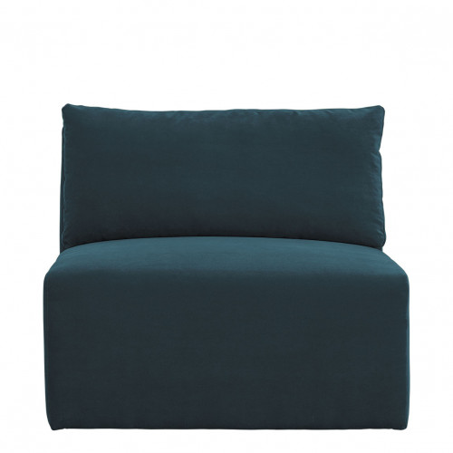 LOU Sofa in Cotton Velvet - 3 Modules - L. 297 cm - Peacock Blue