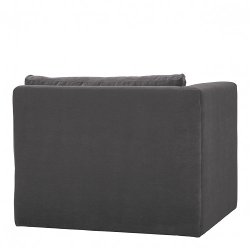 LOU Sofa in Cotton Velvet - 3 Modules - L. 297 cm - Dark Gray