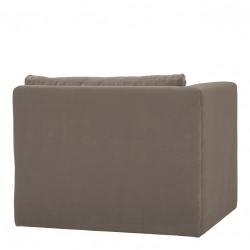 Canapé LOU en velours de coton - 3 modules - L. 297 cm - Taupe Canapé LOU en velours de coton - 3 modules - L. 297 cm - Taupe