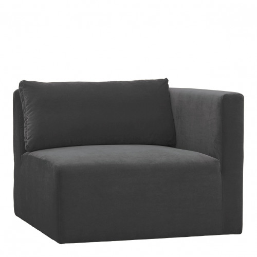 LOU Sofa in Cotton Velvet - 3 Modules - L. 336 cm - Dark Gray