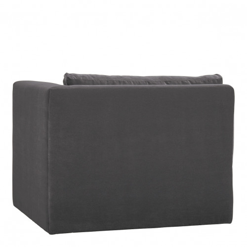 LOU Sofa in Cotton Velvet - 3 Modules - L. 336 cm - Dark Gray