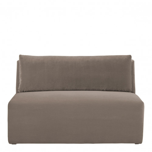LOU Sofa in cotton velvet - 3 modules - W. 336 cm - Taupe