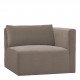 Canapé LOU en velours de coton - 3 modules - L. 336 cm - Taupe