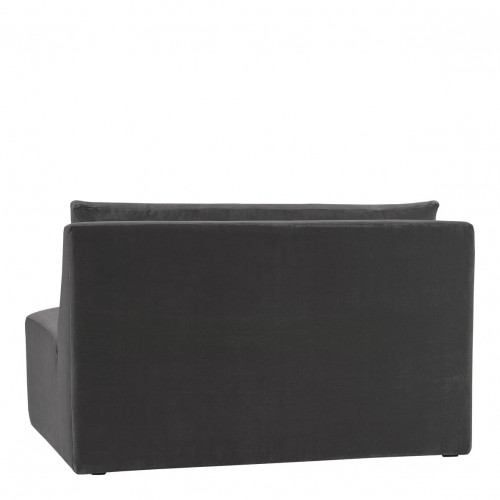 LOU Sofa in Cotton Velvet - Dark Gray - Central Module - L. 130 cm