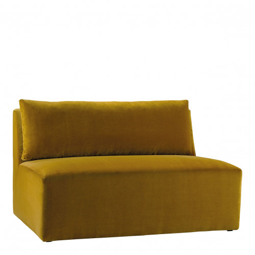 LOU Sofa in Velvet - Saffron - Central Module - L. 130 cm