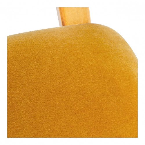 Chaise PALOMA en corde de papier et velours - Safran Chaise PALOMA en corde de papier et velours - Safran