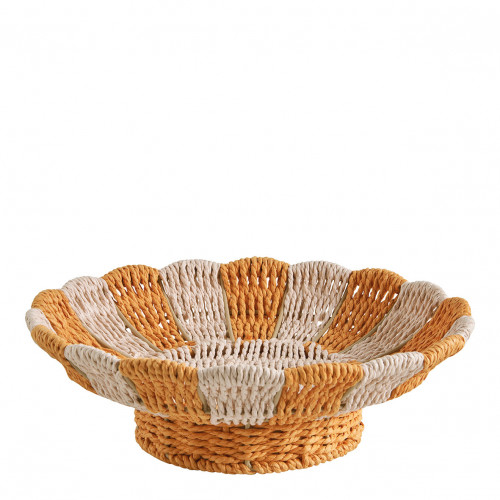 HOKA Decorative Bowl in Paper Cord - Orange and Pink - ø 30 cm