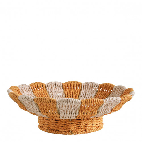 HOKA Decorative Bowl in Paper Cord - Orange and Pink - ø 30 cm