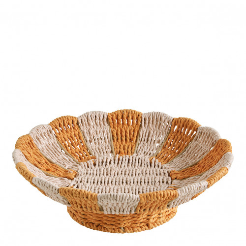 Coupe décorative HOKA en corde de papier - Orange et rose - ø 30 cm Coupe décorative HOKA en corde de papier - Orange et rose - ø 30 cm