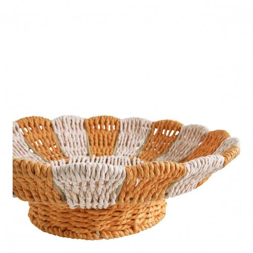HOKA Decorative Bowl in Paper Cord - Orange and Pink - ø 30 cm