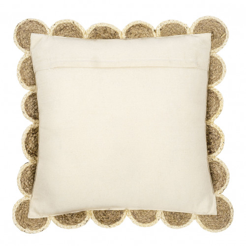 ÉNOLA Jute Cushion - Natural and White - 60 x 60 cm
