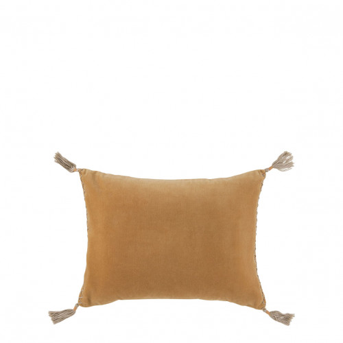 MATTÉO Cushion Cover in Cotton Velvet and Linen - Apricot - 30 x 40 cm