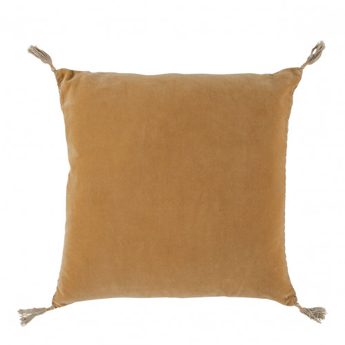 MATTÉO Cotton Velvet and Linen Cushion Cover - Apricot - 50 x 50 cm
