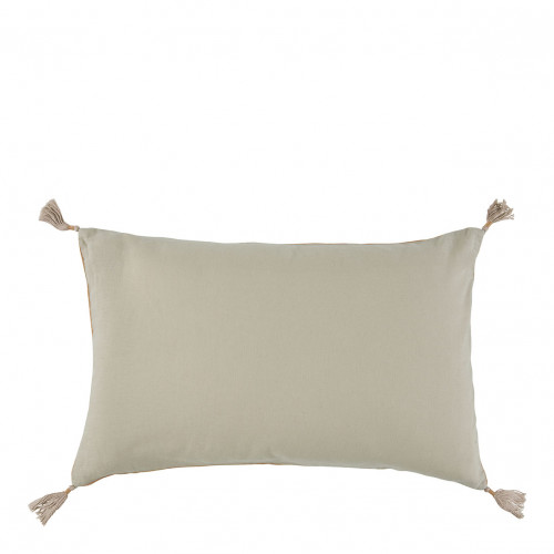 MATTÉO Cushion Cover in Cotton Velvet and Linen - Apricot - 60 x 40 cm