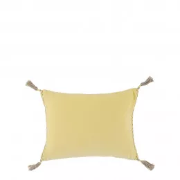 Housse de coussin MATTÉO en velours de coton - Jaune pastel - 30 x 40 cm