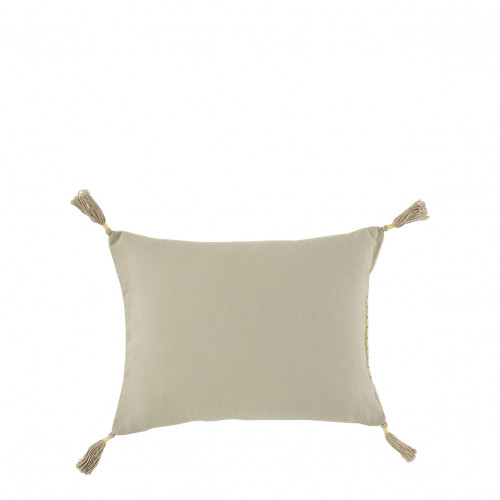 MATTÉO Cotton Velvet and Linen Cushion Cover - Pastel Yellow - 30 x 40 cm