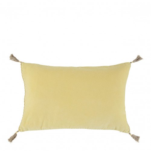 Housse de coussin MATTÉO en velours de coton - Jaune pastel - 60 x 40 cm Housse de coussin MATTÉO en velours de coton - Jaune pastel - 60 x 40 cm