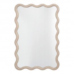 Miroir LUMIA en bois blanchi - H. 100 cm